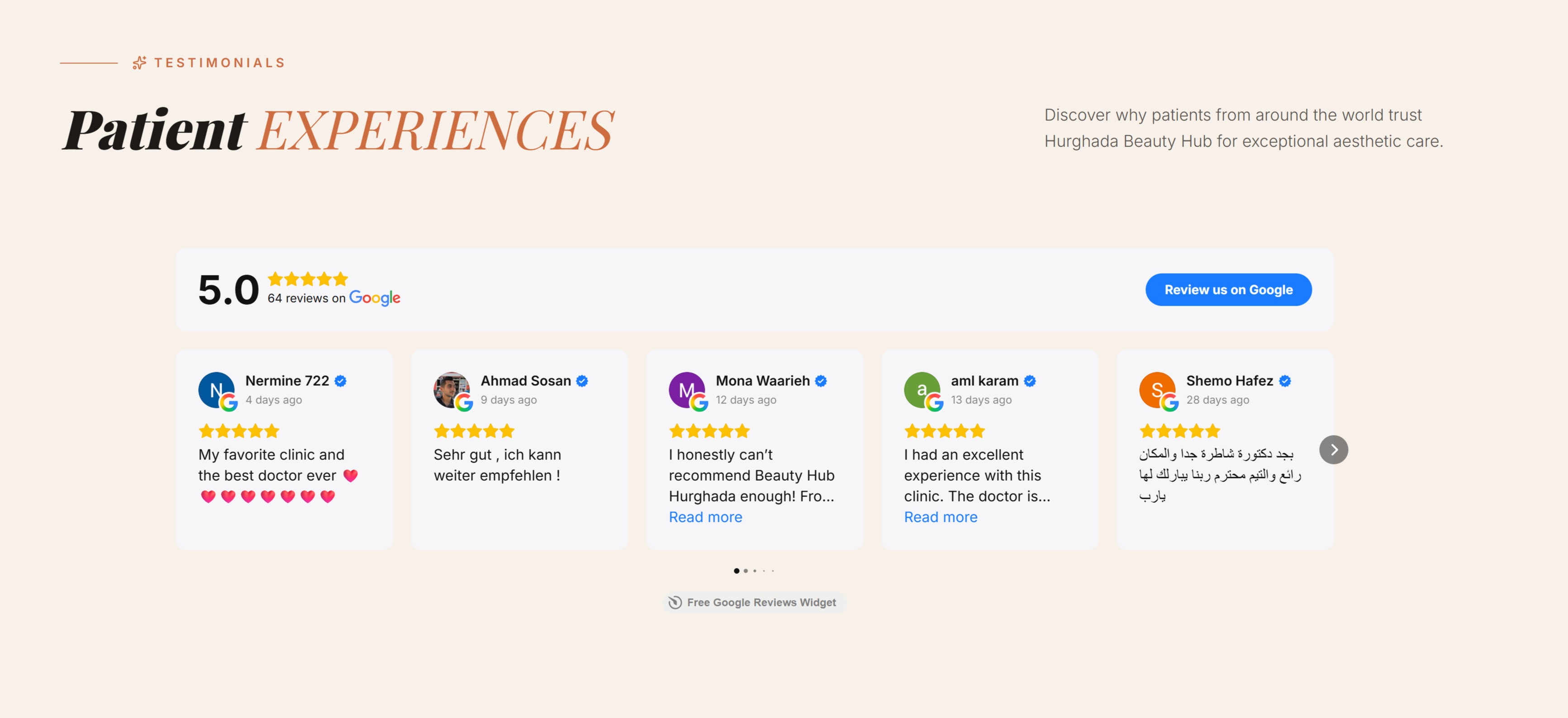Hurghada Beauty Hub — Luxury Multilingual Aesthetic Clinic Platform screenshot 5